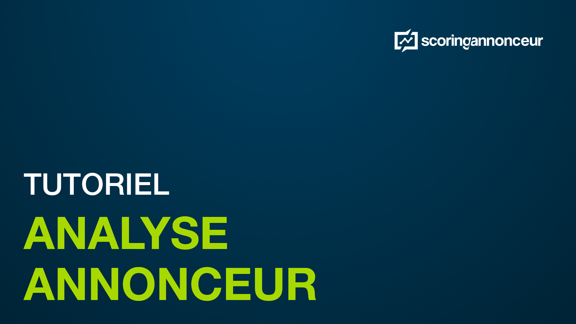 Tutoriel vidéo du module Analyse annonceur, présenté par Erwan Quérissé, Chargé de communication de Scoring Media